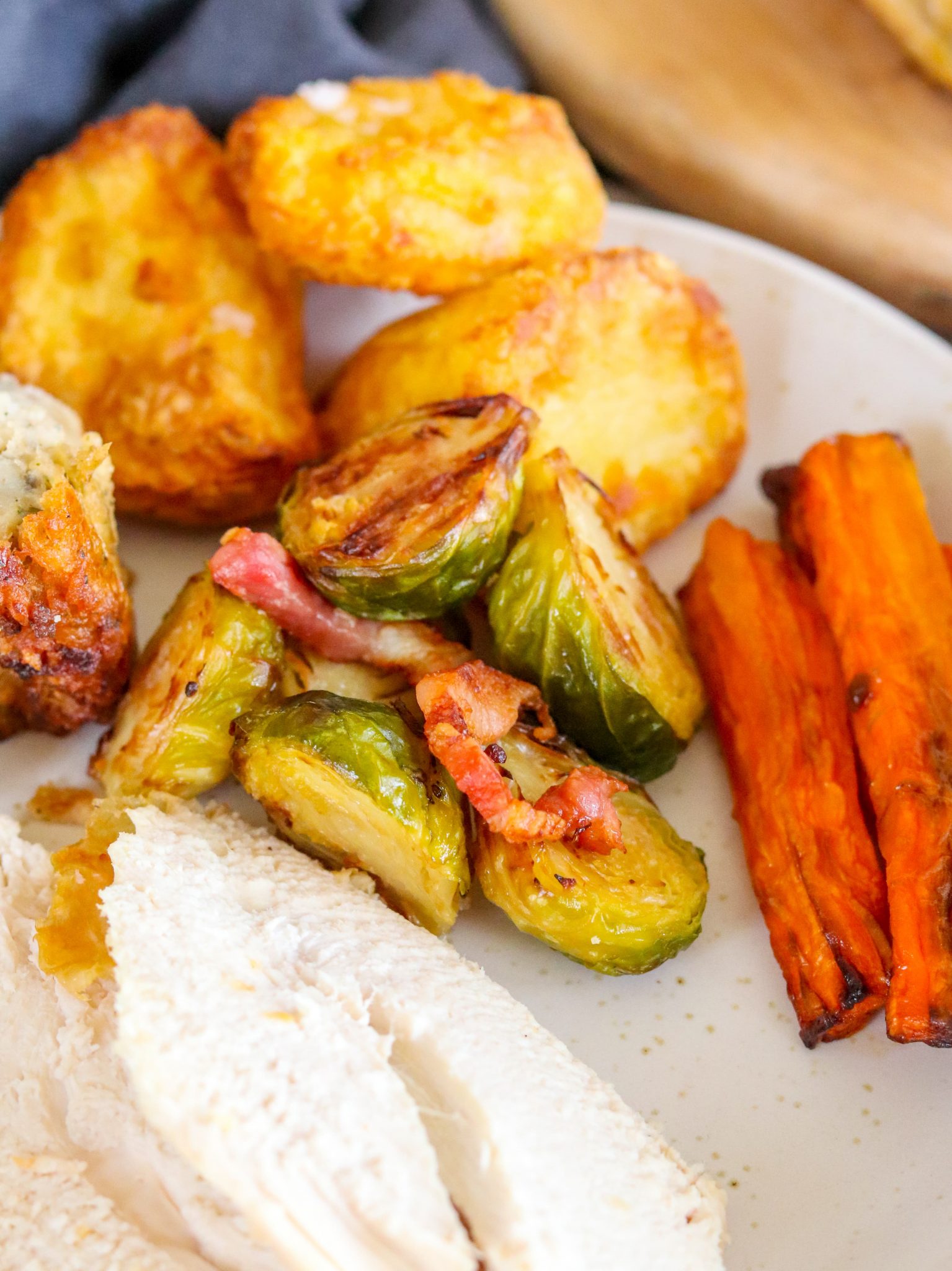 Air Fryer Brussels Sprouts with Bacon Curly's Cooking