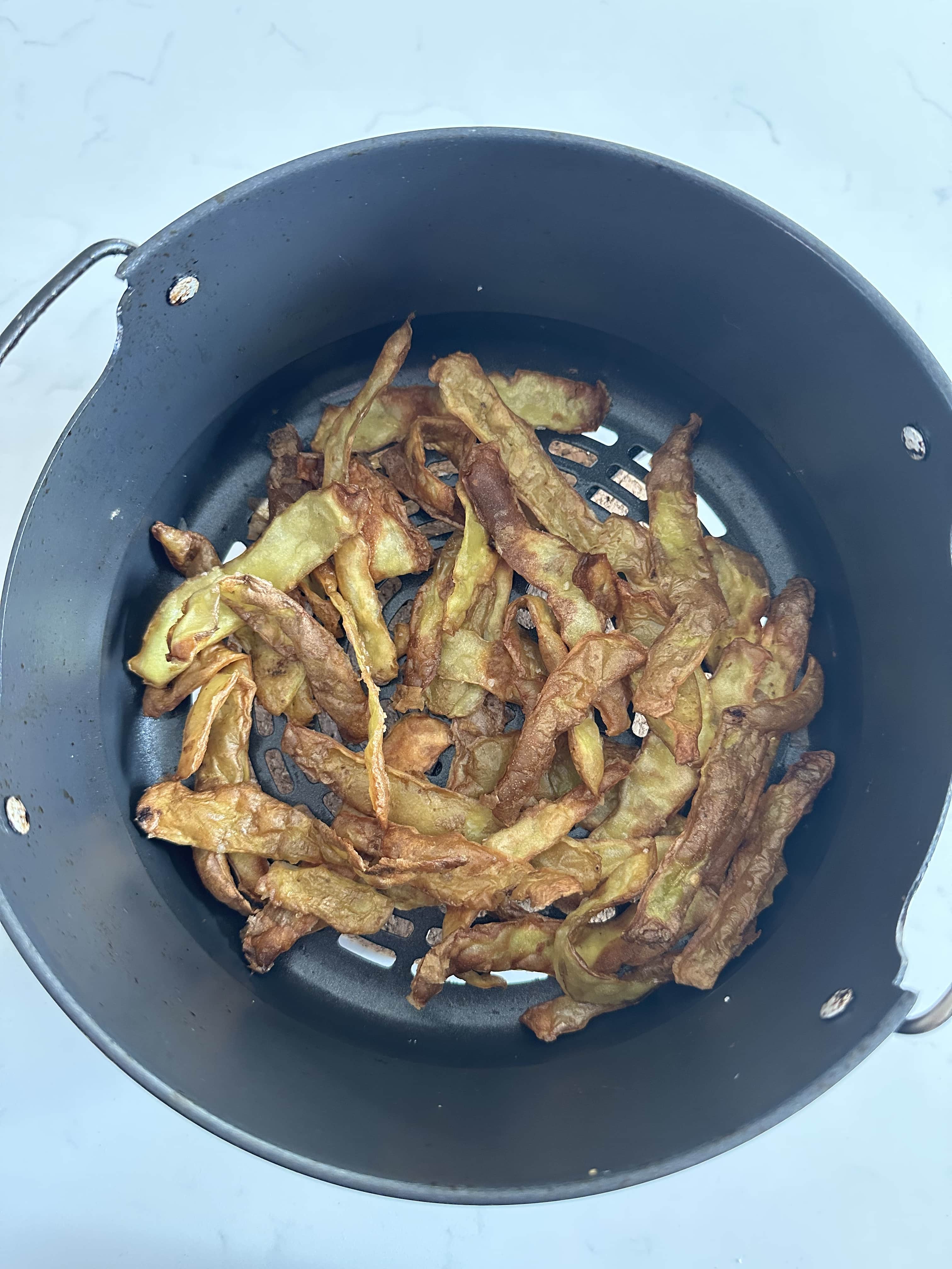 Air Fryer Potato Peel Crisps Curly's Cooking