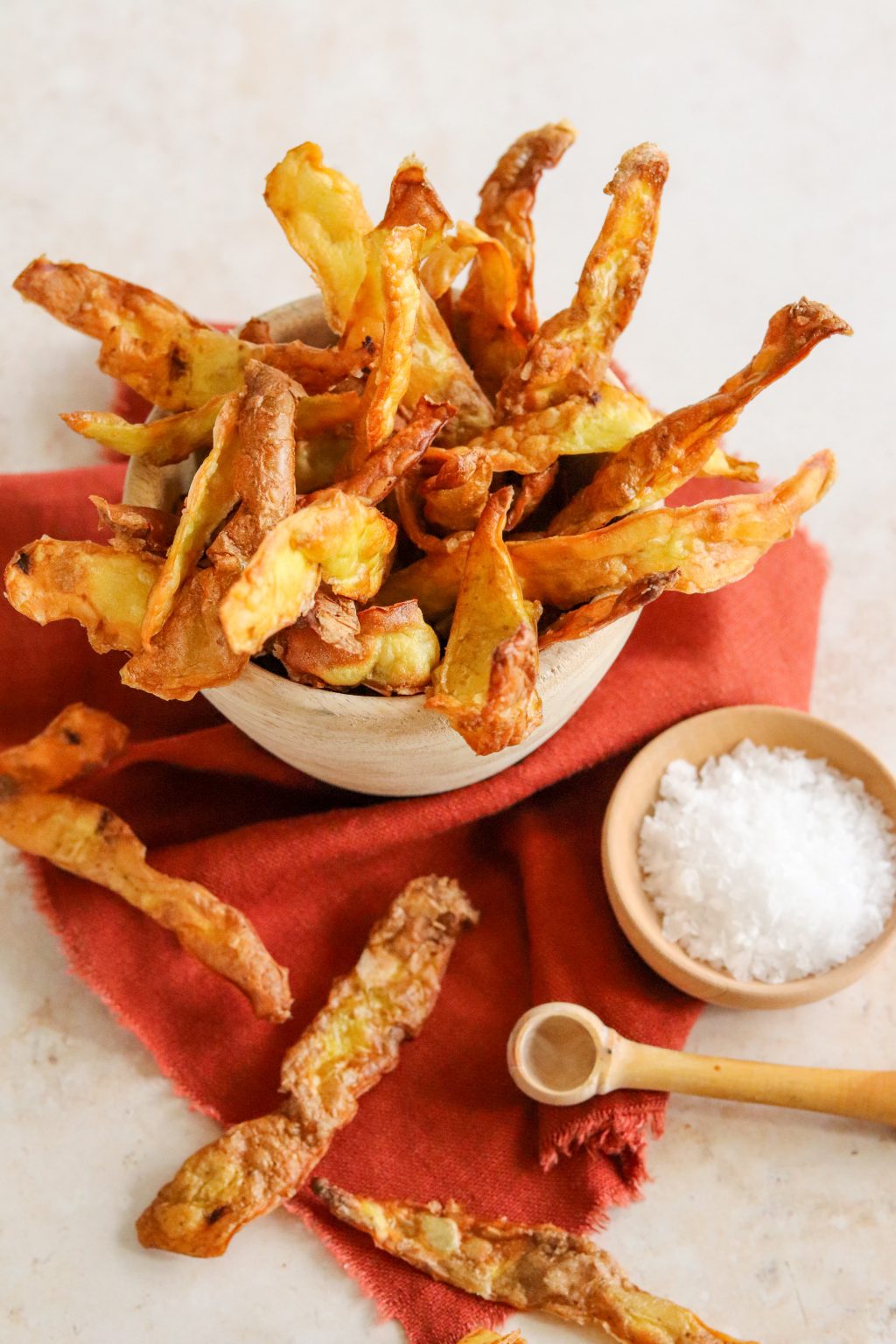 Air Fryer Potato Peel Crisps Curly's Cooking