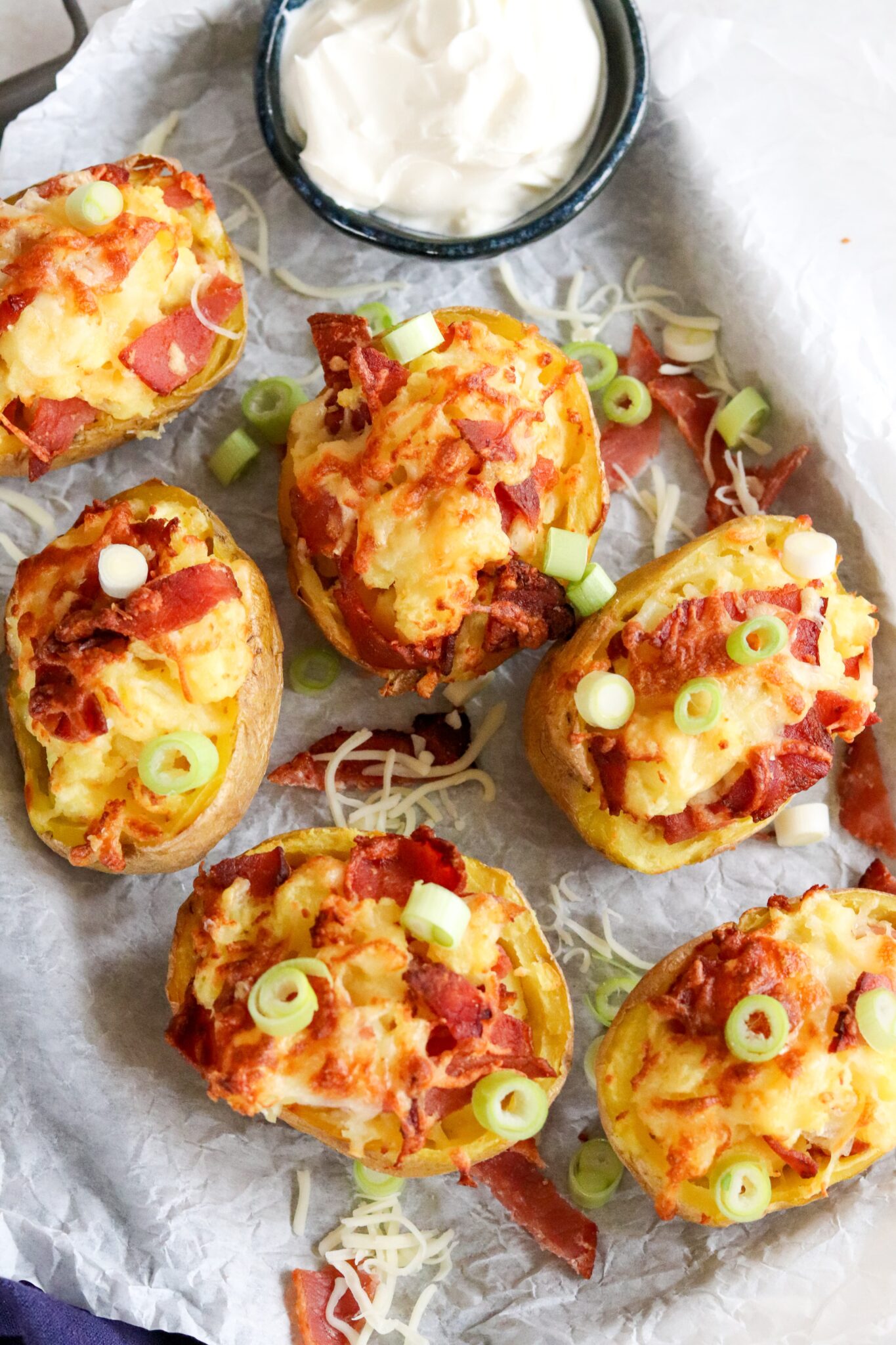 Air Fryer Loaded Potato Skins – Curly's Cooking