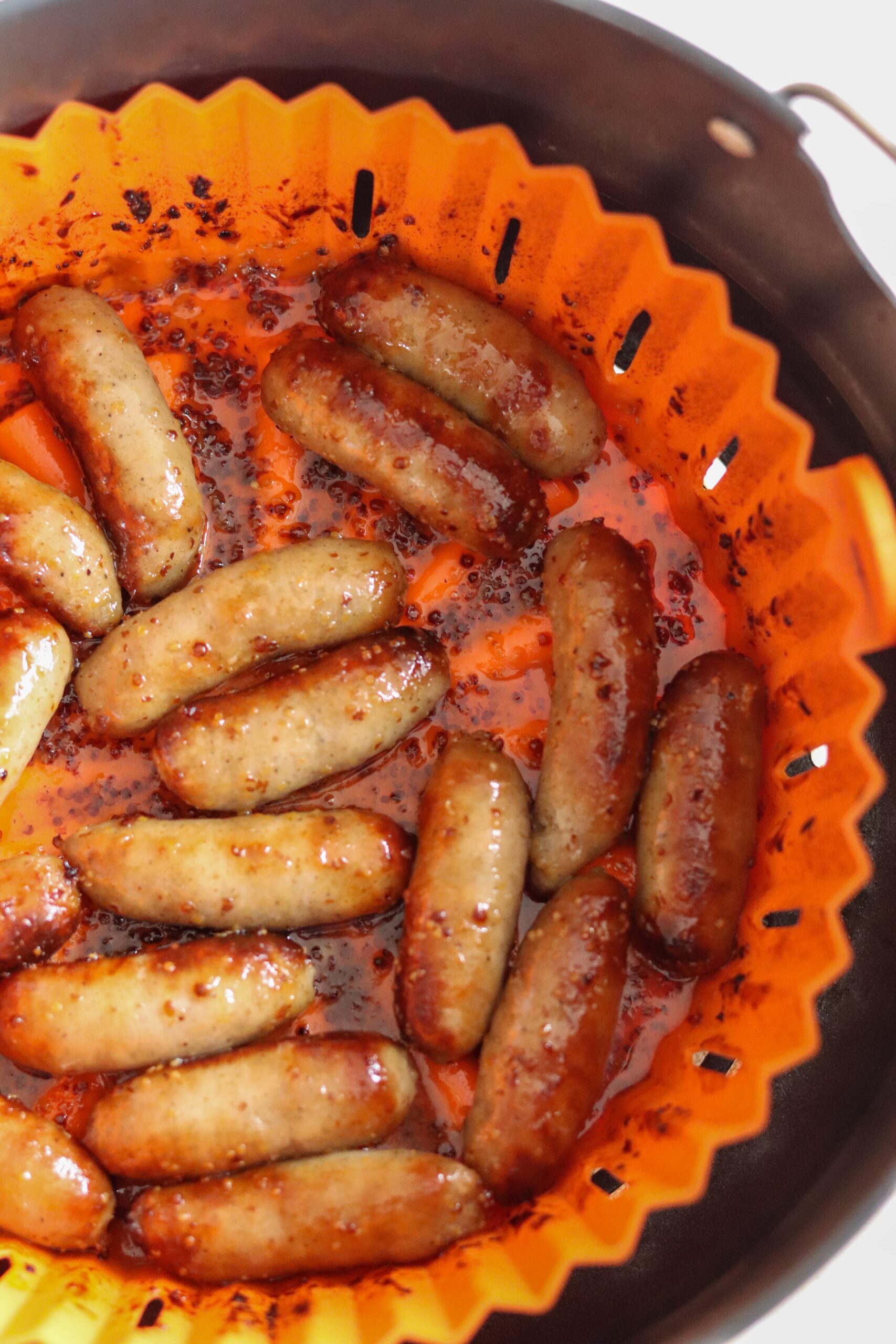 Party Sausages with Honey & Mustard Glaze - Jo's Kitchen Larder