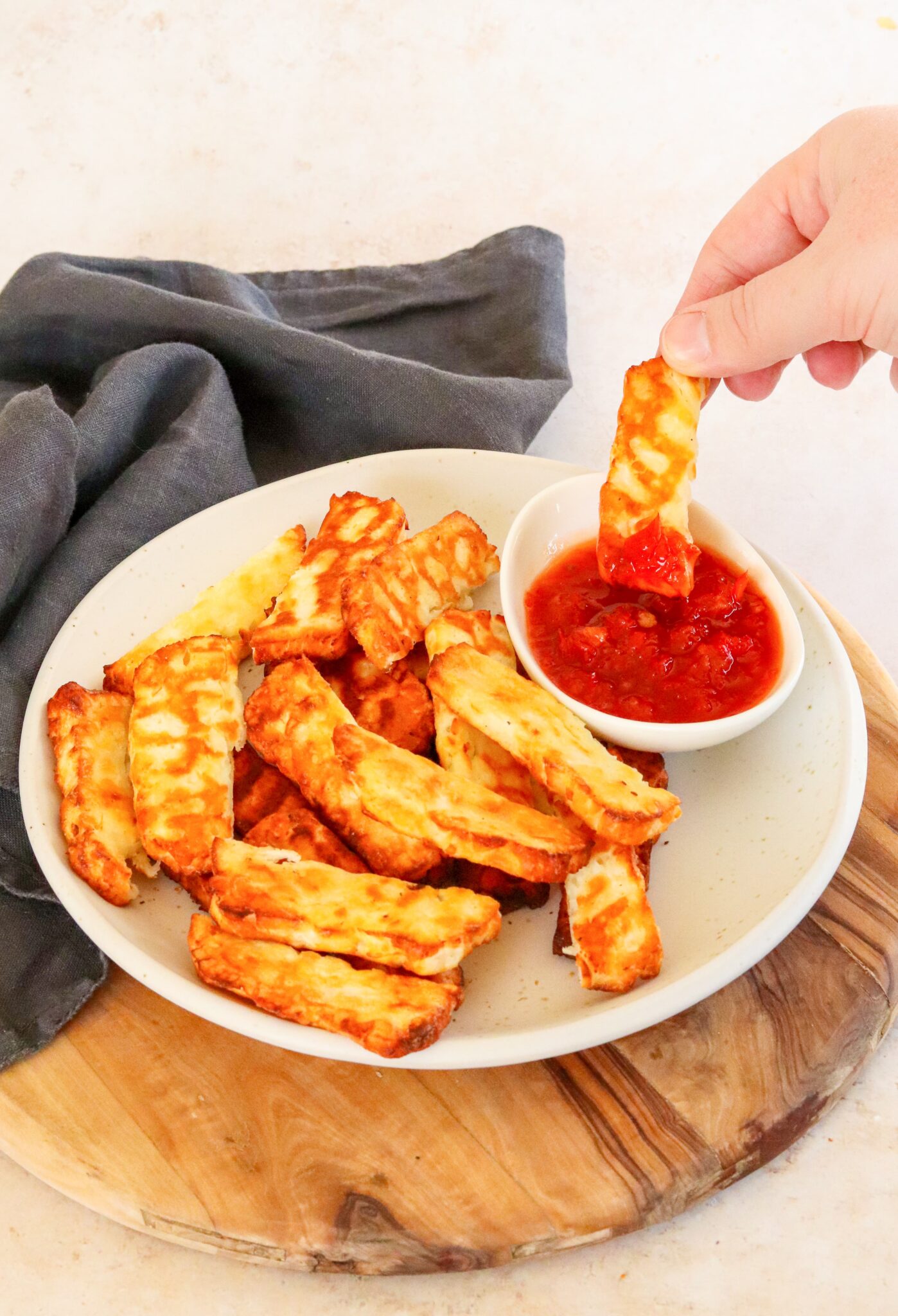 Air Fryer Halloumi Fries Curly's Cooking