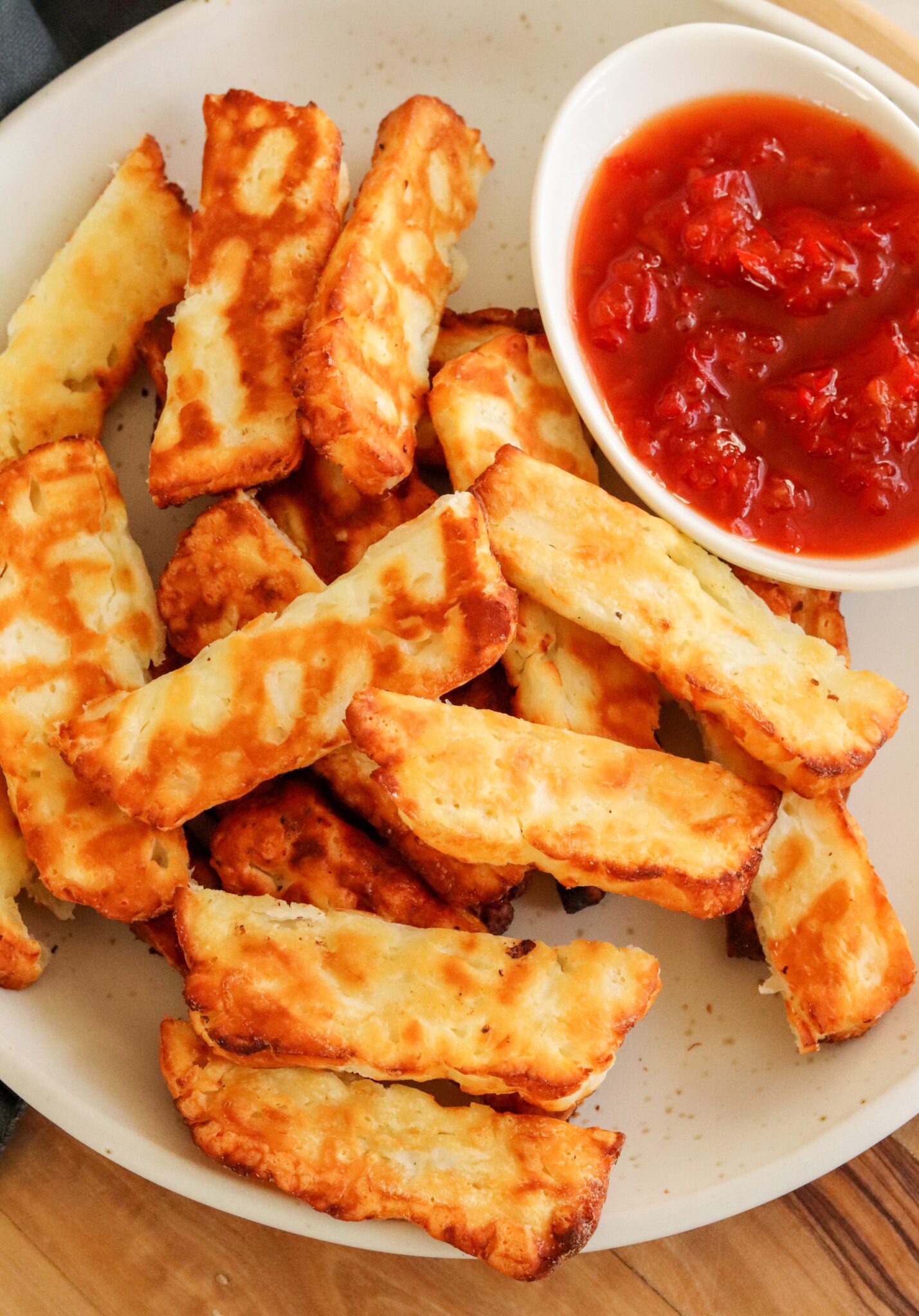 Air Fryer Halloumi Fries Curly's Cooking