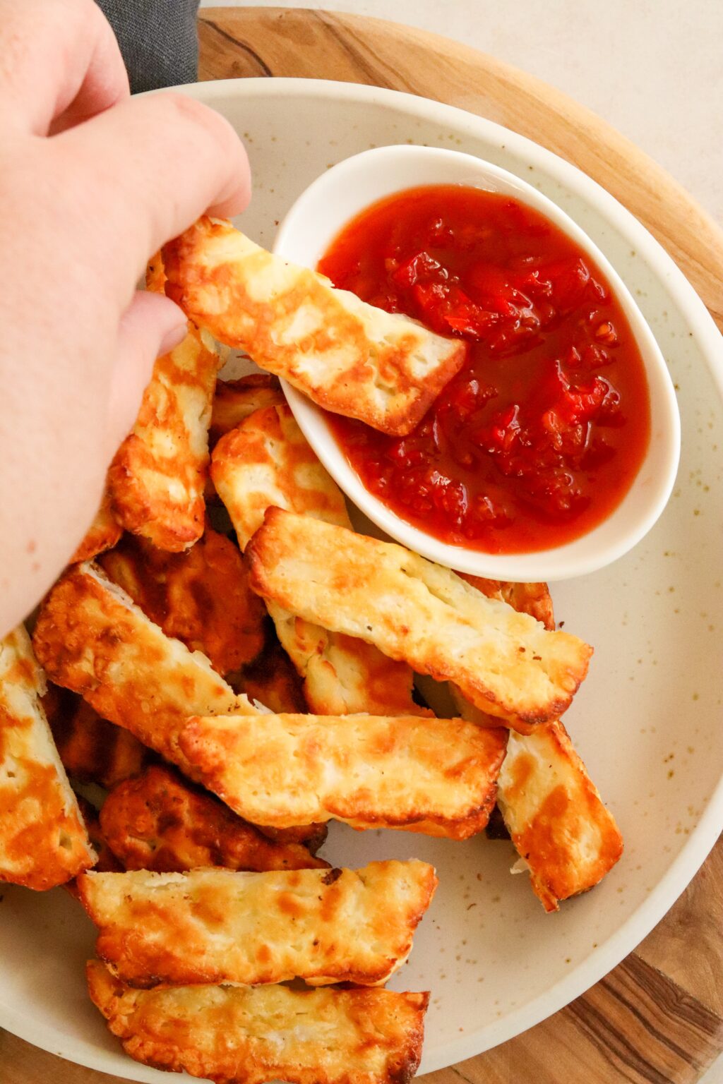 Air Fryer Halloumi Fries Curly's Cooking