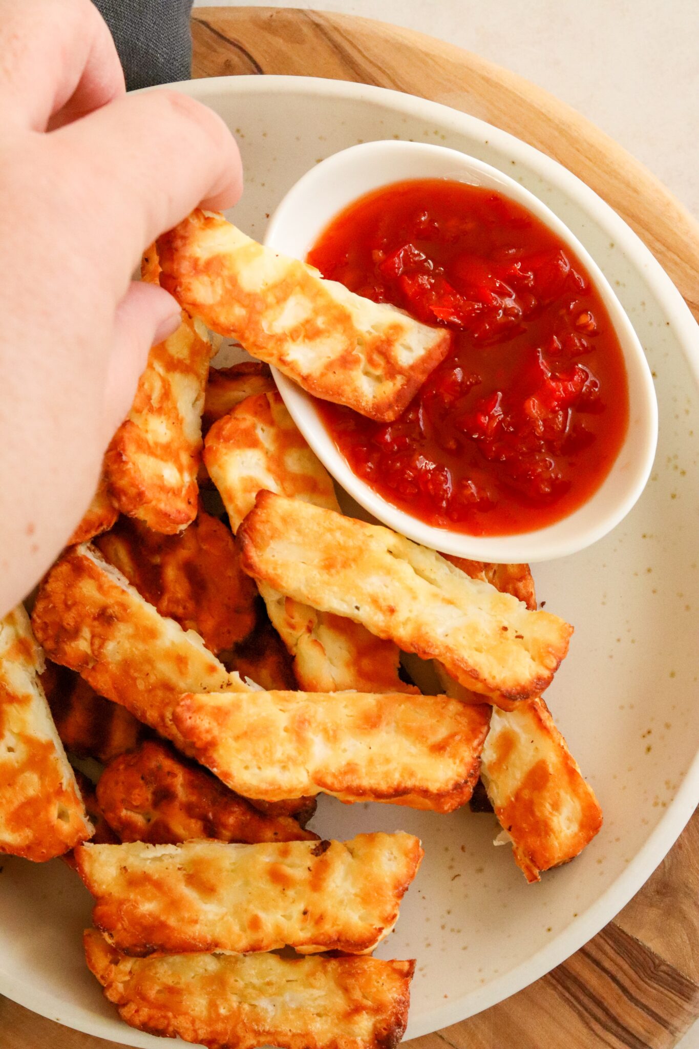 Air Fryer Halloumi Fries Curly's Cooking