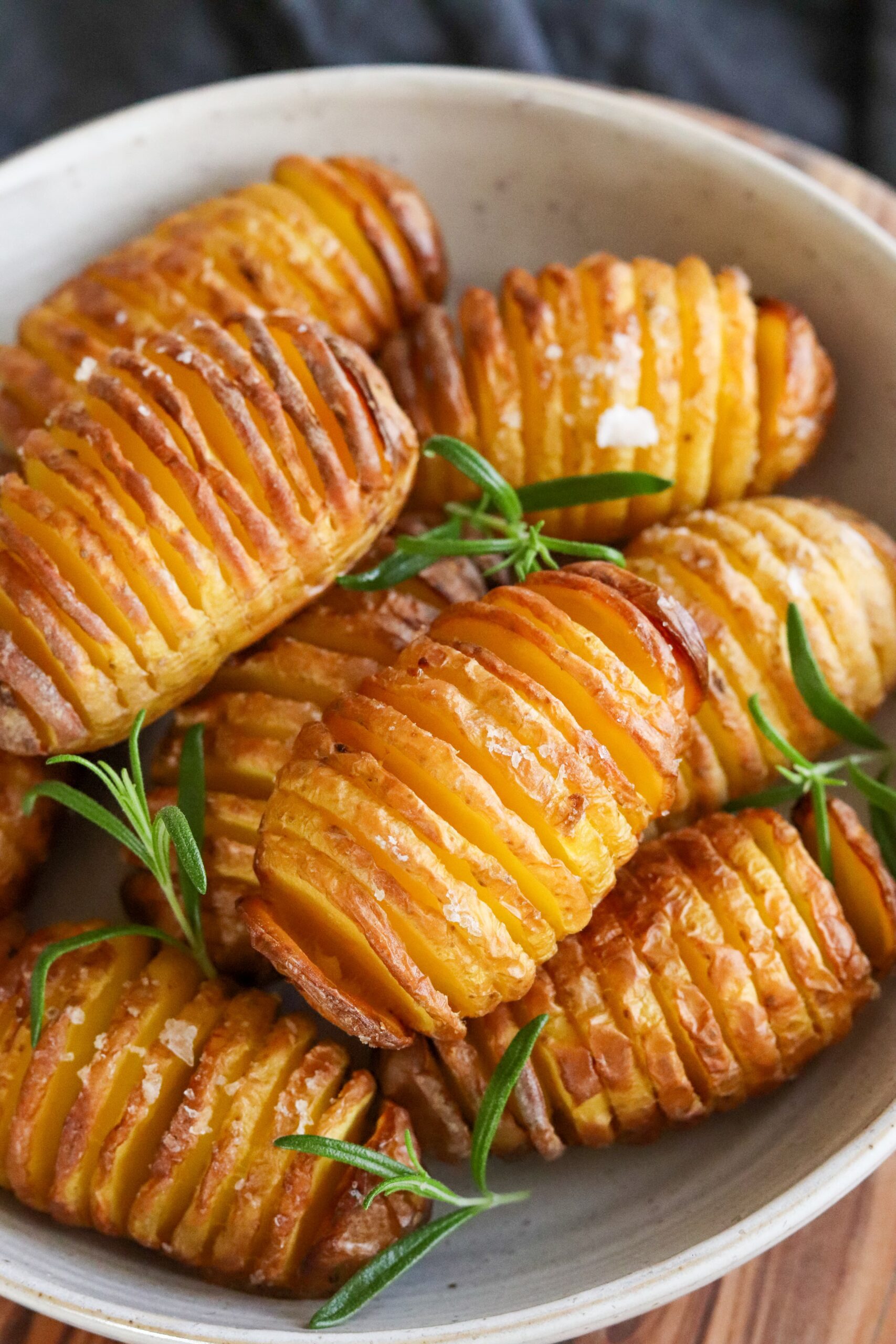 Air Fryer Mini Hasselback Potatoes - Courtney's Sweets