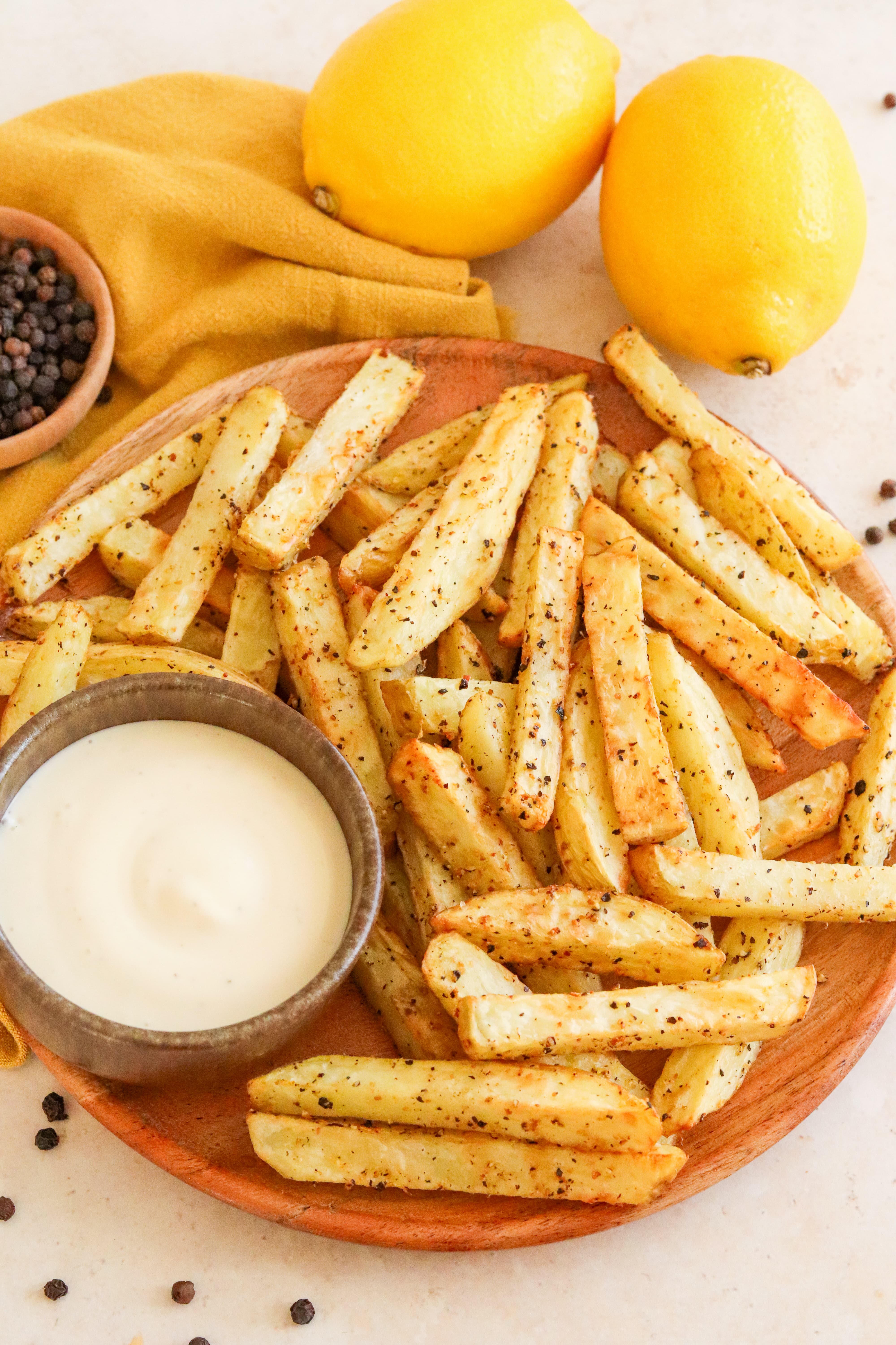 Air Fryer Lemon Pepper Fries Curly's Cooking