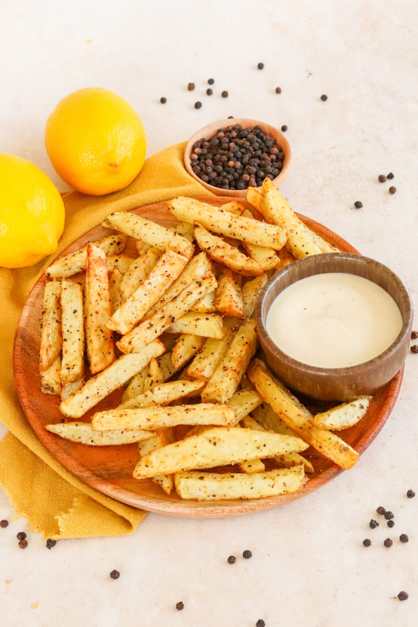 Air Fryer Lemon Pepper Fries Curly's Cooking