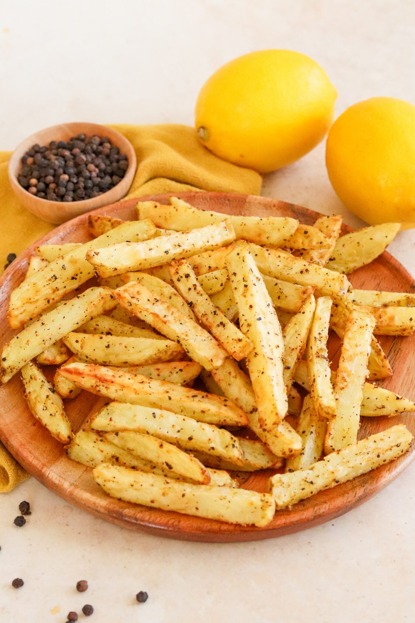 Air Fryer Lemon Pepper Fries Curly's Cooking