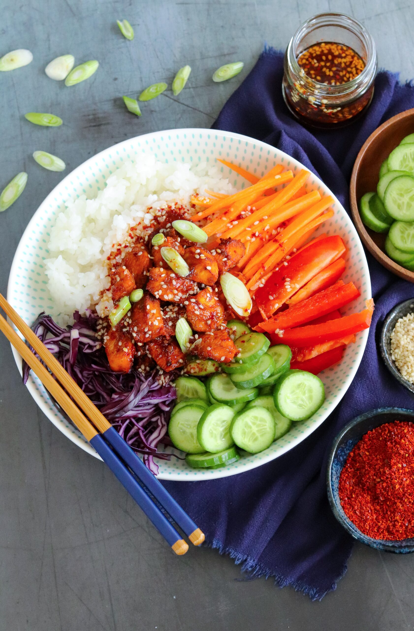 Gochujang Chicken Rice Bowl – Curly's Cooking